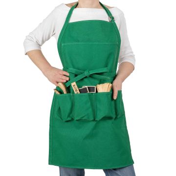 Grembiule da giardino lungo con 5 tasche taglia unica