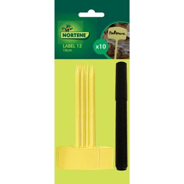Kit di 10 Etichette da piantare 13 cm Label 13 con pennarello