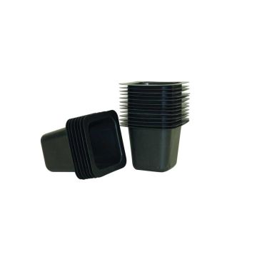 Vasetto nero per semina - lato 9 cm - confezione da 7