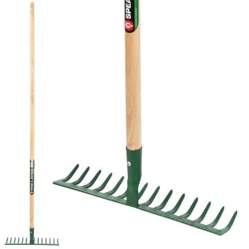 Rastrello in acciaio temprato a 14 denti curvi Spear & Jackson