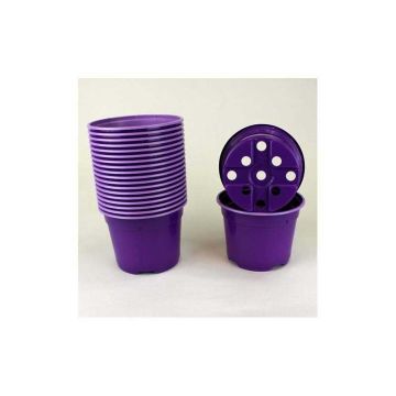 Vaso rotondo colorato Ø 10,5 cm - venduto in confezione da 20