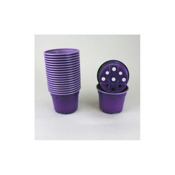 Vaso rotondo colorato Ø 9 cm - venduto in confezione da 20