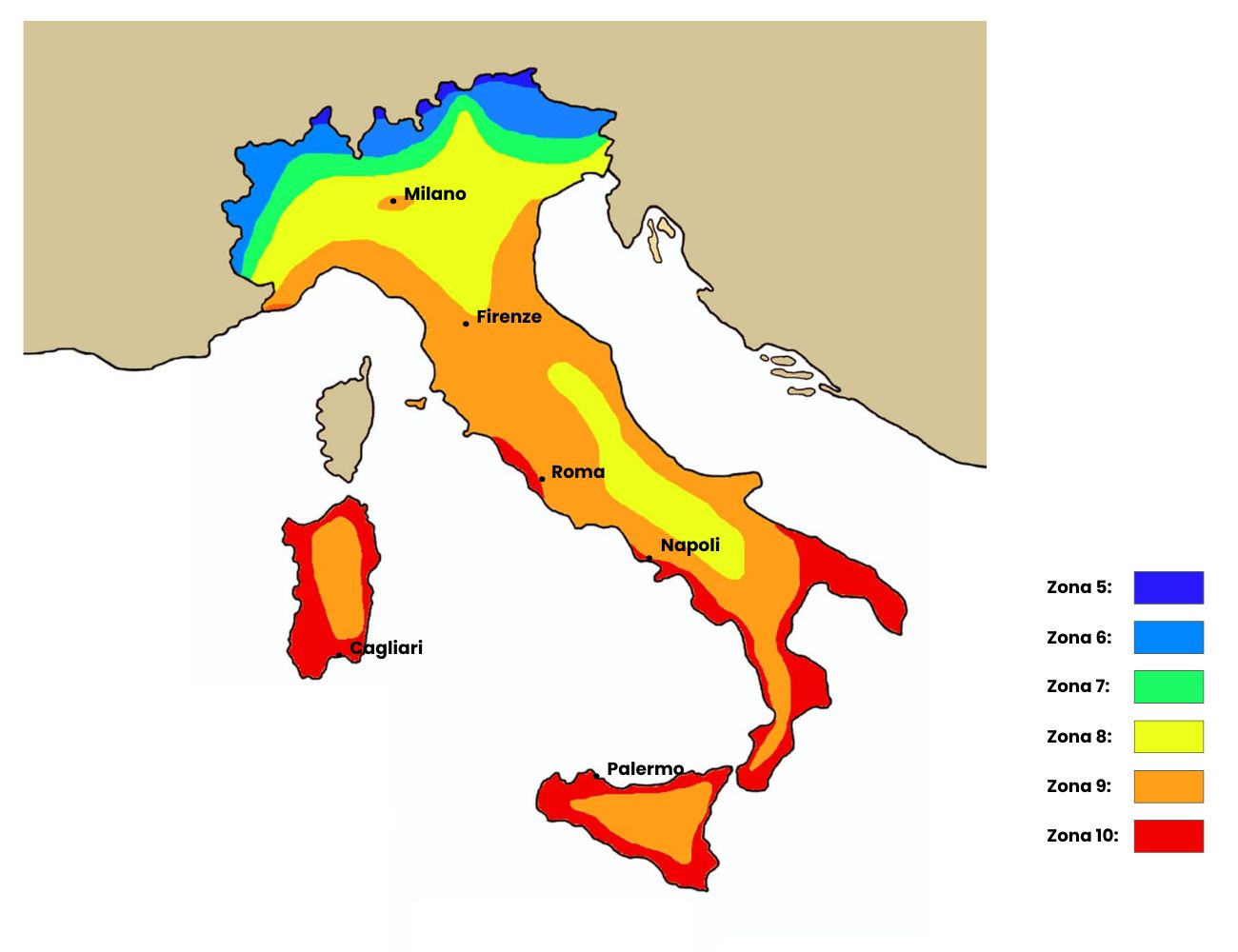 Mappa della rusticità Mappa della rusticità
